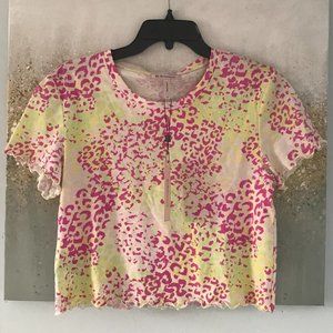 BCBGeneration Printed Top in Berry Multi (NWT)
